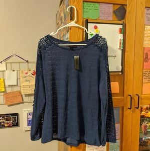 Navy Long Sleeve Blouse